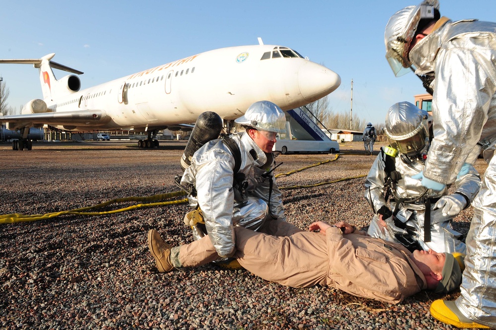 Airmen, Manas International Airport personnel participate in MARE