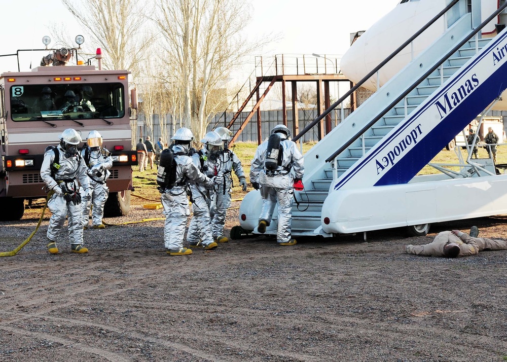 Airmen, Manas International Airport personnel participate in MARE