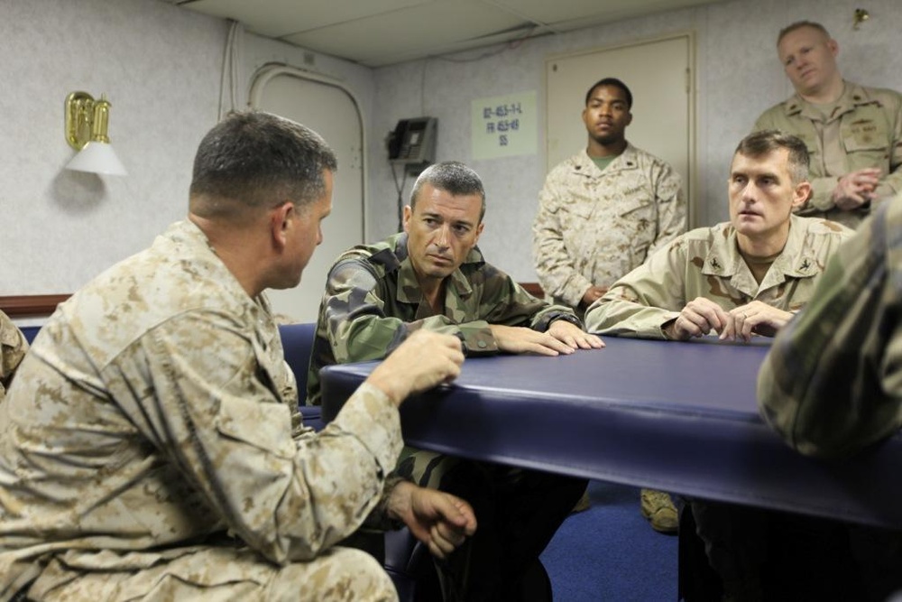 24th Marine Expeditionary Unit hosts French Foreign Legion aboard USS Nassau