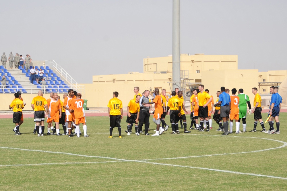 Host Nation Vs Coalition Service Members Soccer Game