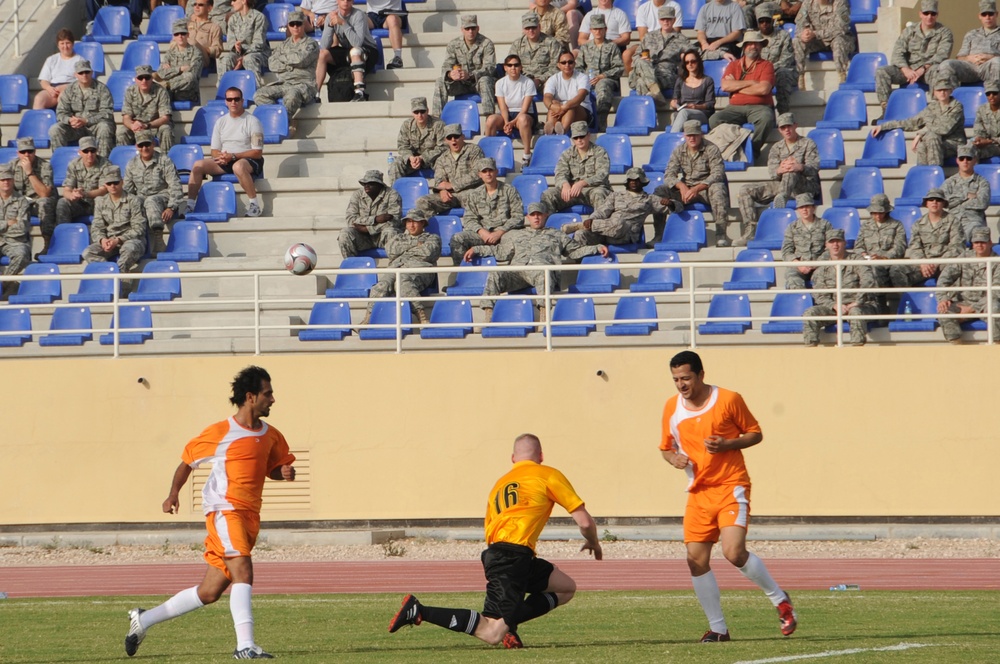 Host Nation Vs Coalition Service Members Soccer Game