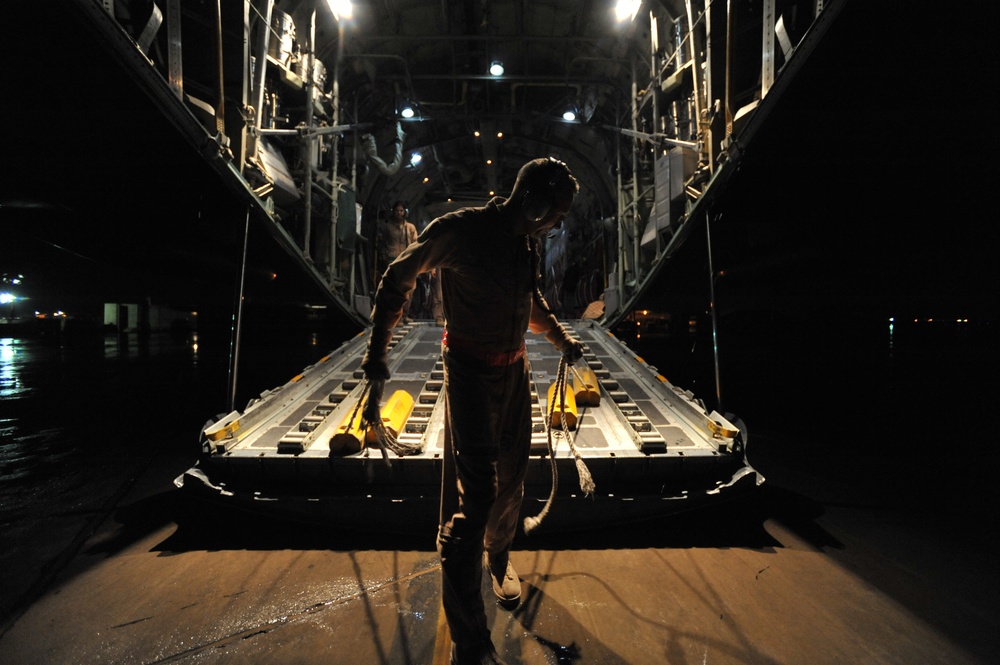 C-130 Airdrop Over Iraq