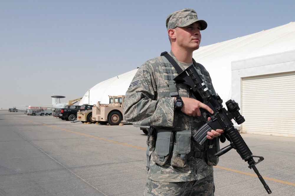 Eglin Senior Airman, Stone Ridge Native, Supports Force Protection, Security Efforts for Deployed Southwest Asia Wing
