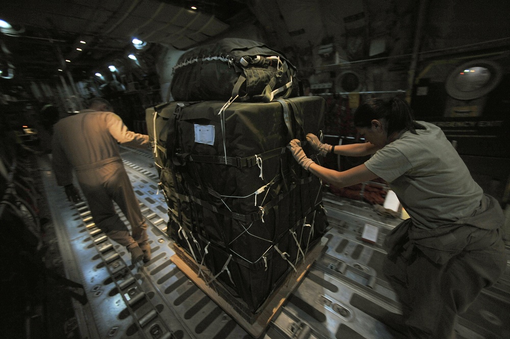 C-130 Airdrop Over Iraq