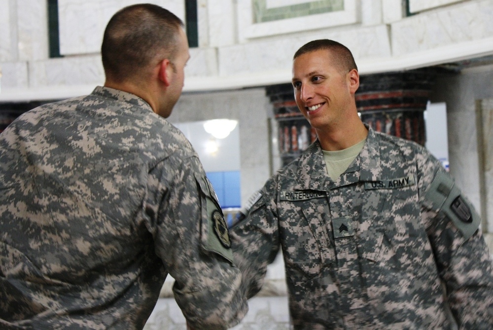 U.S. Army Reserve Engineer Extends Military Commitment at Al-Faw Palace
