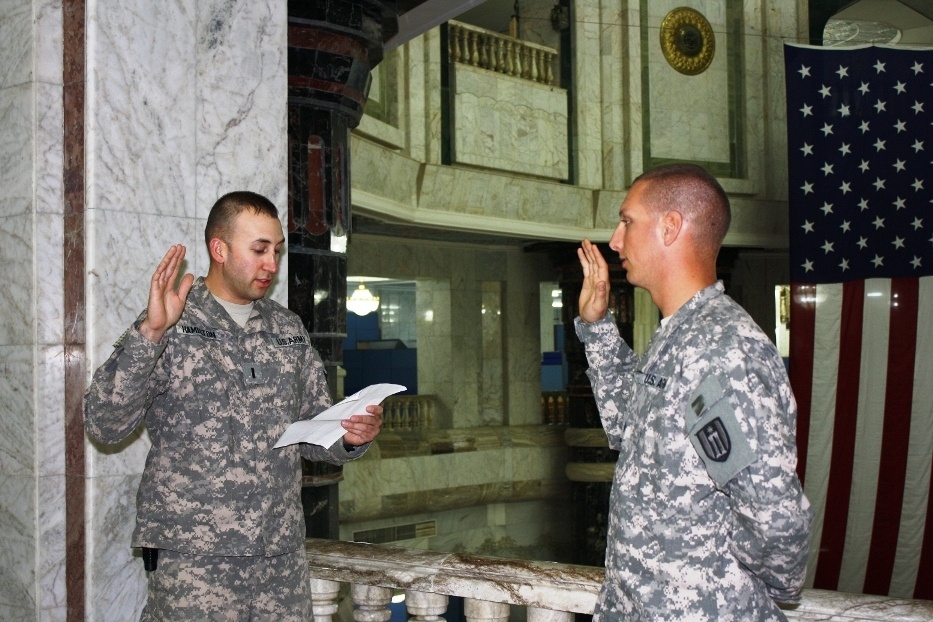 U.S. Army Reserve Engineer Extends Military Commitment at Al-Faw Palace