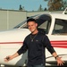 By His Plane