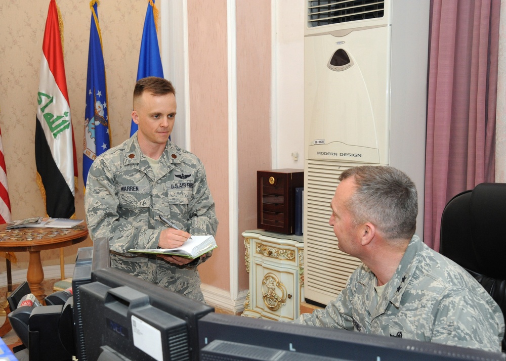Airman coordinates Iraqi future