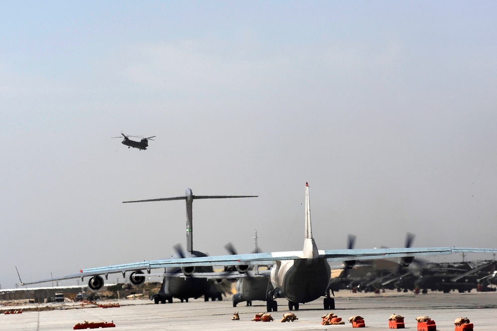 Flightline Operations at Bagram Airfield, Afghanistan