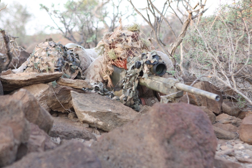 Sniper high desert stocking training in Djibouti