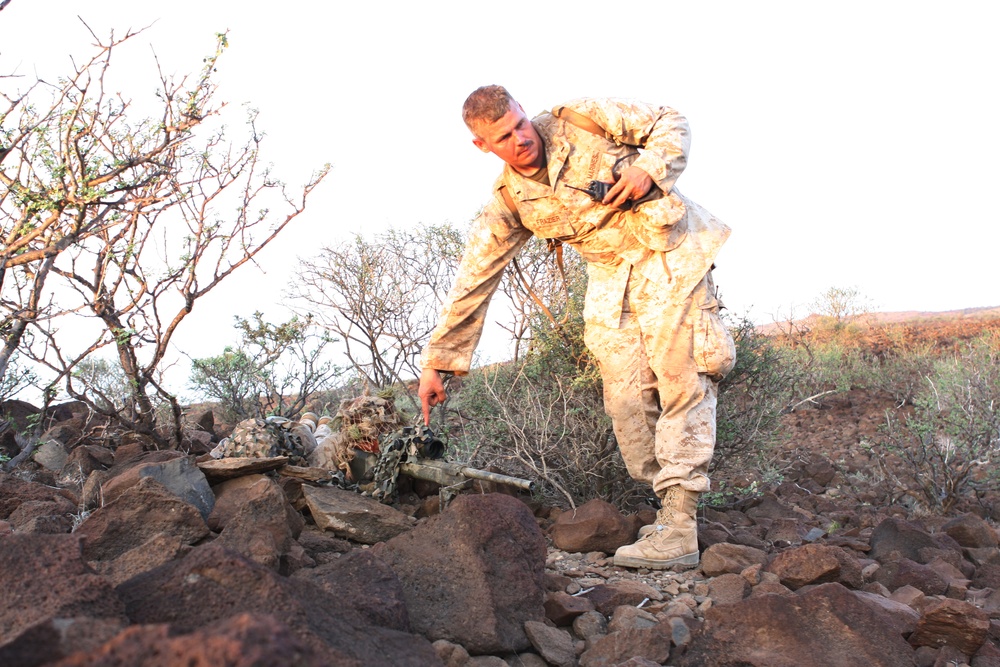 Sniper high desert stocking training in Djibouti