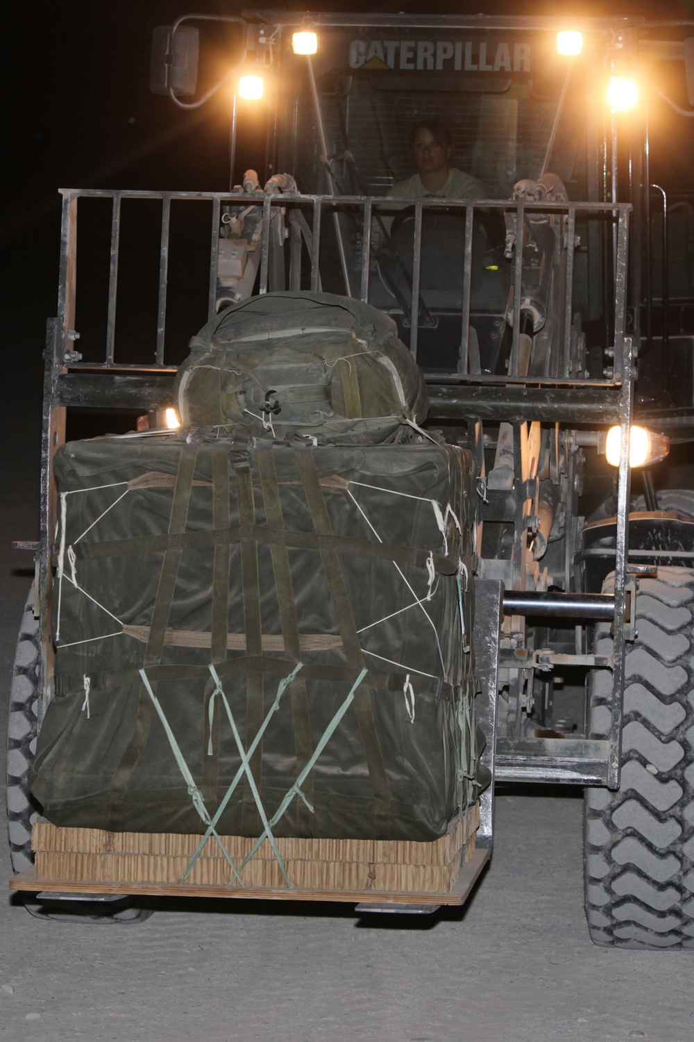 Marines Load Supplies Onto C-130