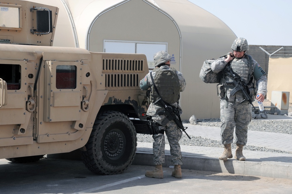 380th Expeditionary Security Forces Squadron Airmen in Action