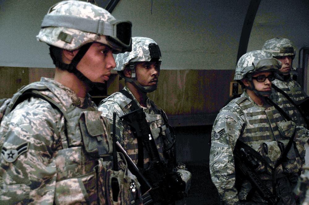 380th Expeditionary Security Forces Squadron Airmen in Action