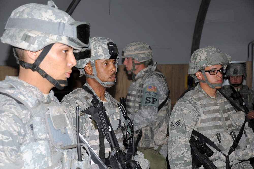 380th Expeditionary Security Forces Squadron Airmen in Action