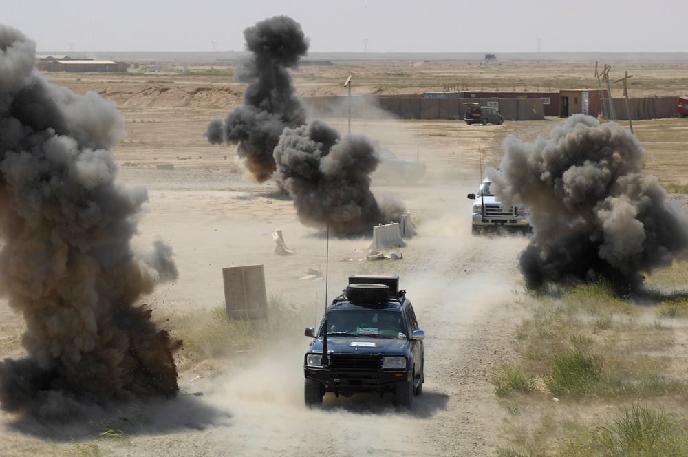 Simulated bomb attack