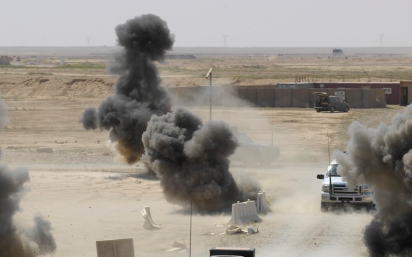 Simulated bomb attack