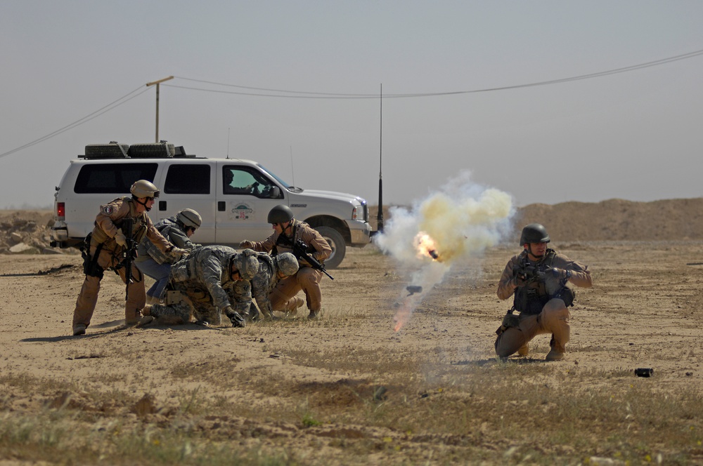 Simulated bomb attack