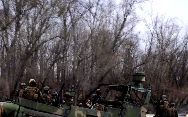 Battle drills at Fort Knox