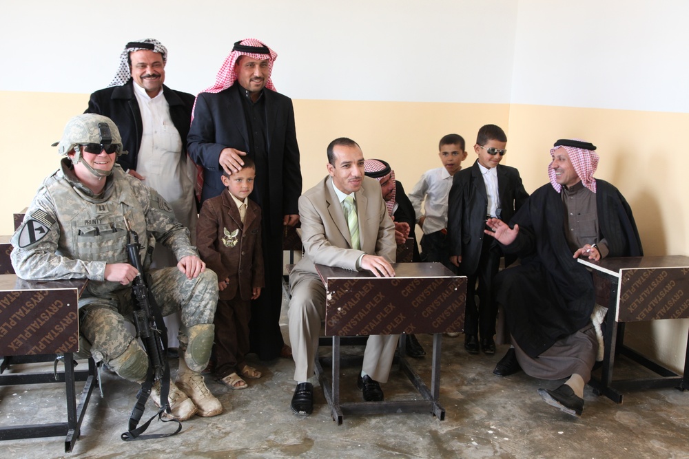 Soldiers, Civilians open school