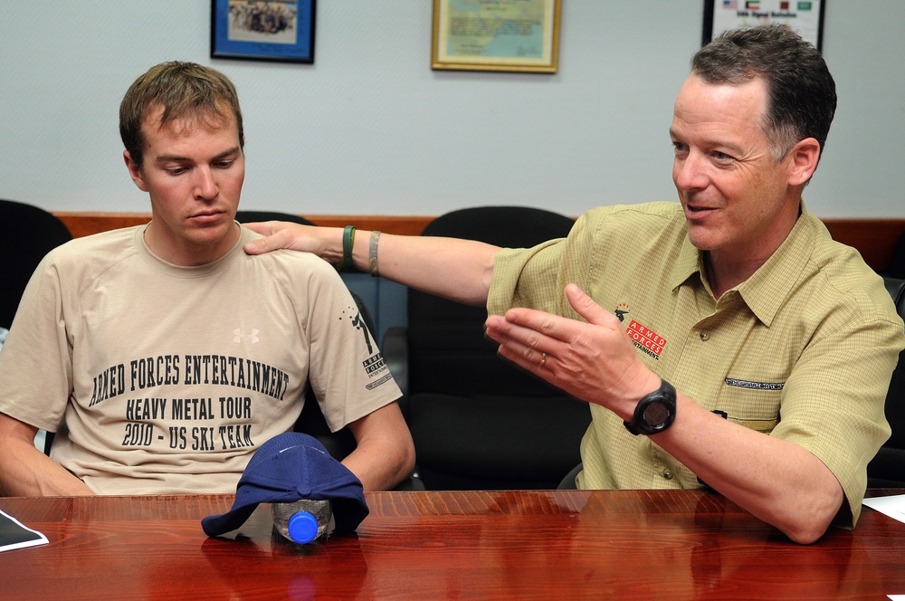 Olympians Share Medals With Troops Overseas