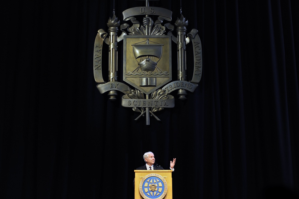 Secretary of Defense Robert M. Gates at the U.S. Naval Academy