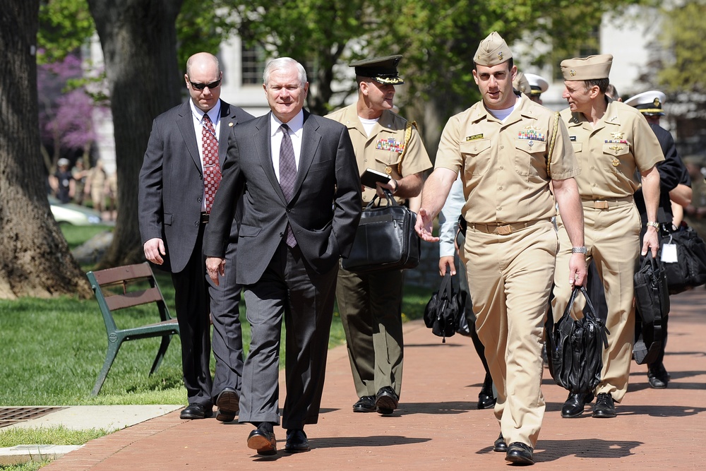 Secretary of Defense Robert M. Gates at the U.S. Naval Academy