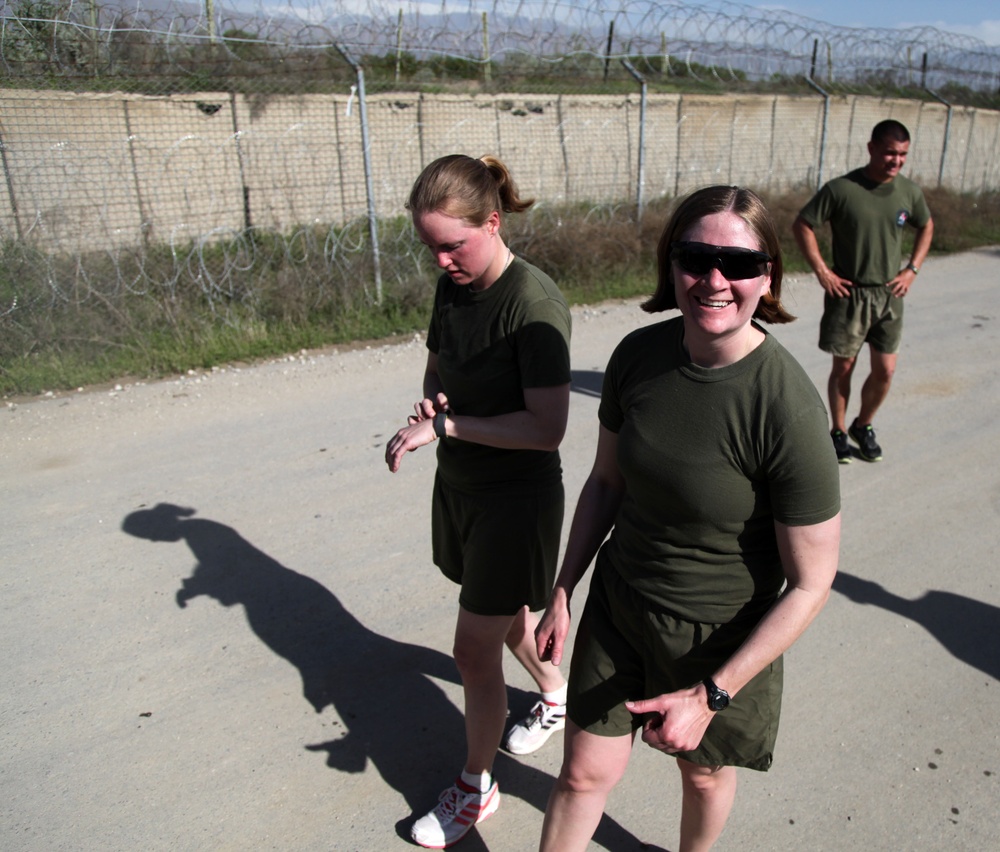 Marines exercise, hold social event