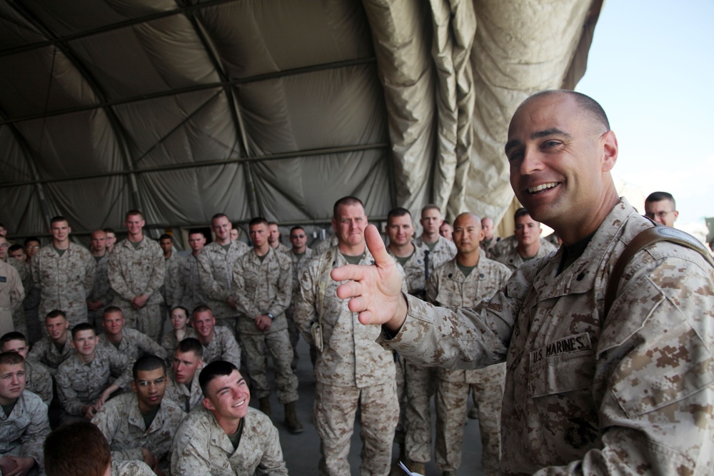 Marines exercise, hold social event
