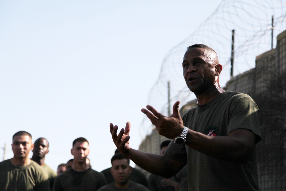 Marines exercise, hold social event