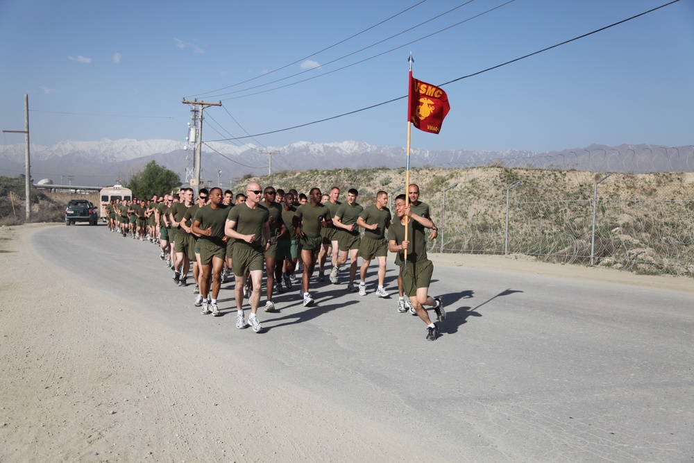 Marines exercise, hold social event