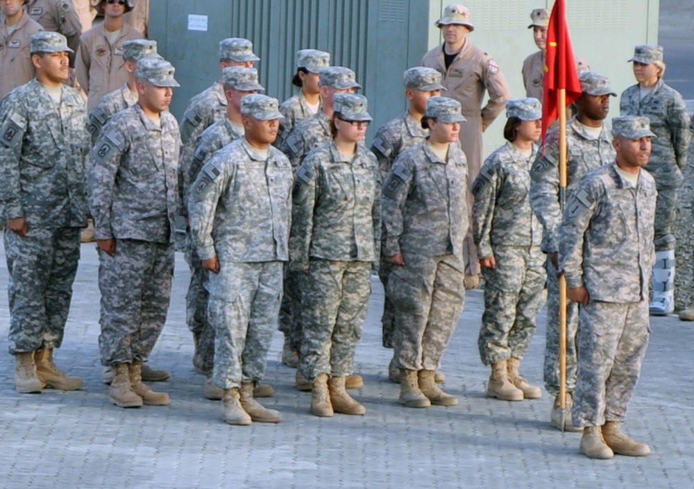 'No Fear' Battalion Supports Deployed Retreat Ceremony