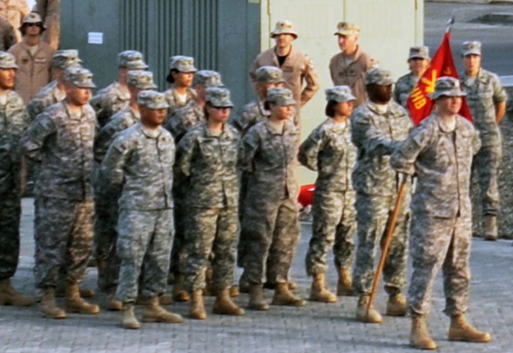 'No Fear' Battalion Supports Deployed Retreat Ceremony