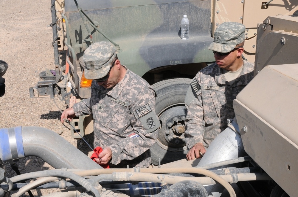 Mechanics maintain standard of safety for traveling Soldiers