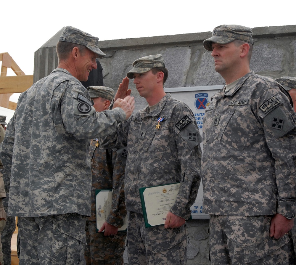 Gen. McChrystal Awards Four Silver Stars for Valor