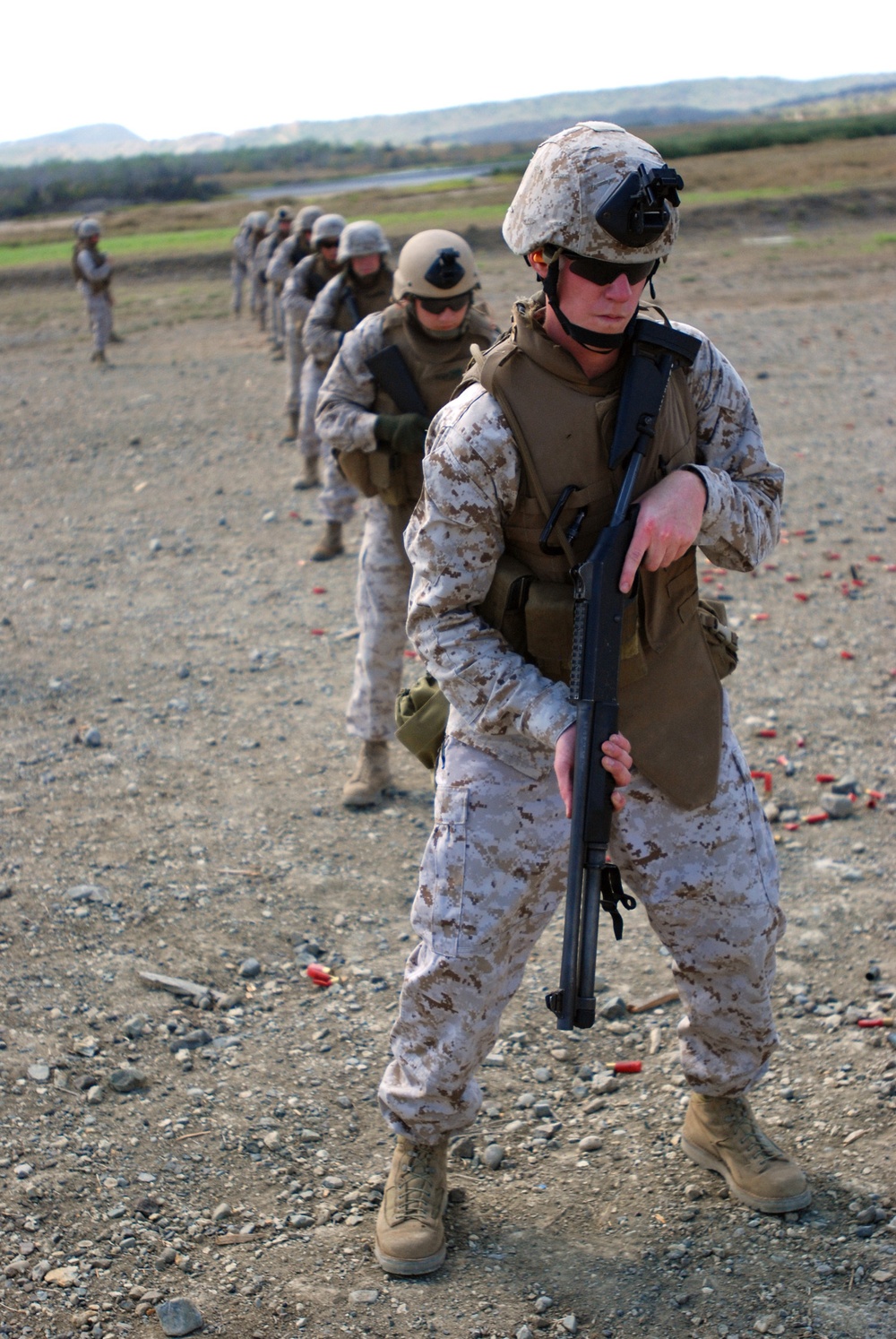 Marines Fire Shotguns
