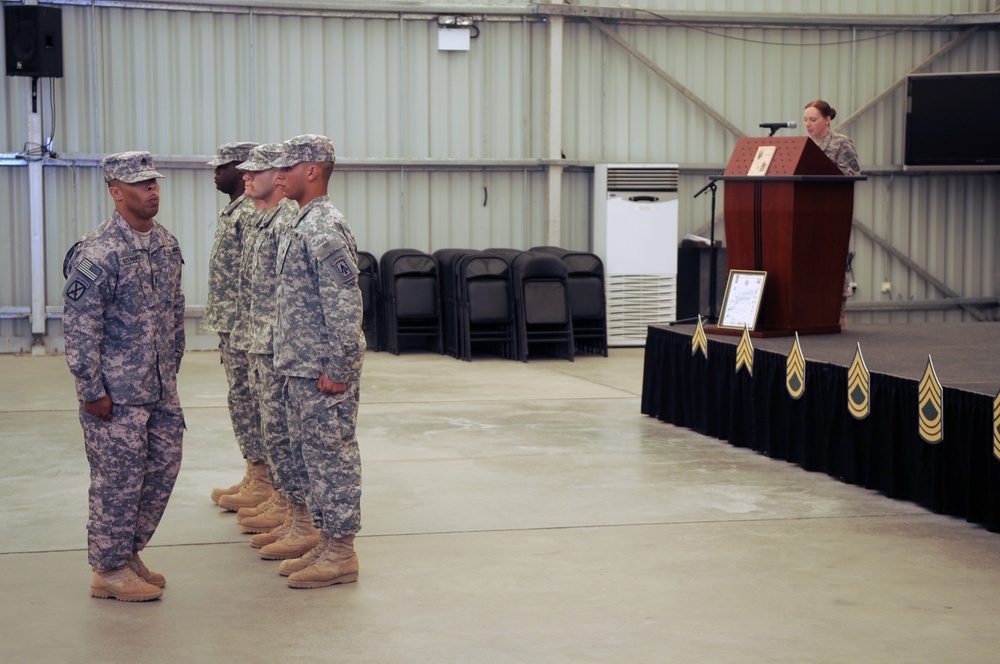 'No Fear' Battalion Holds NCO Induction Ceremony in Southwest Asia