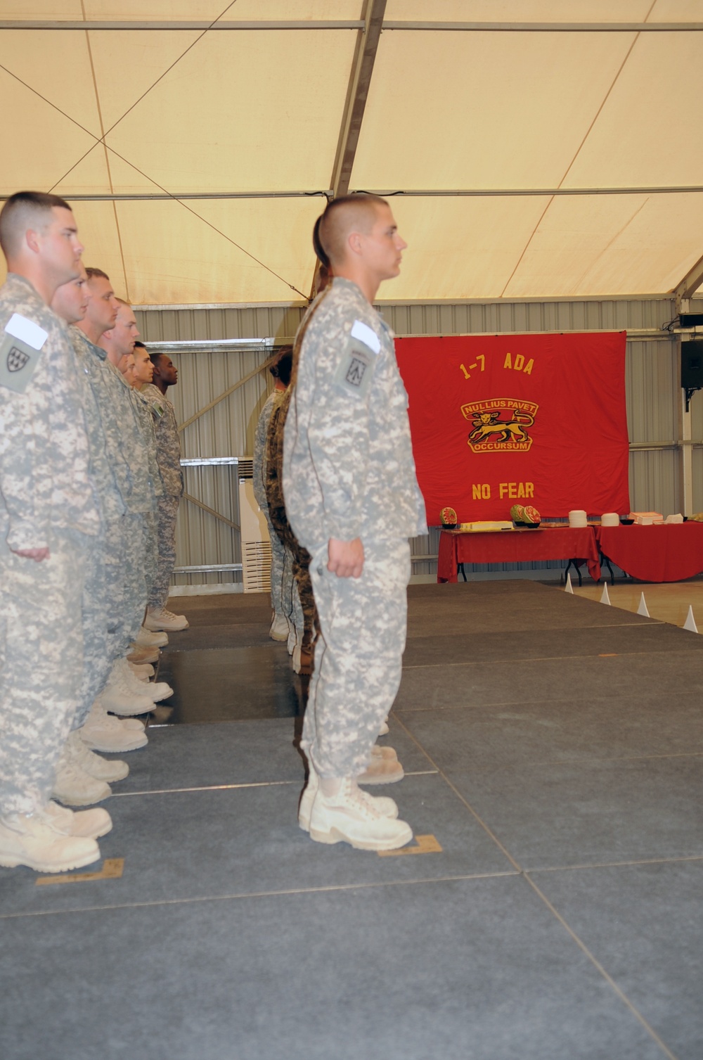 'No Fear' Battalion Holds NCO Induction Ceremony in Southwest Asia