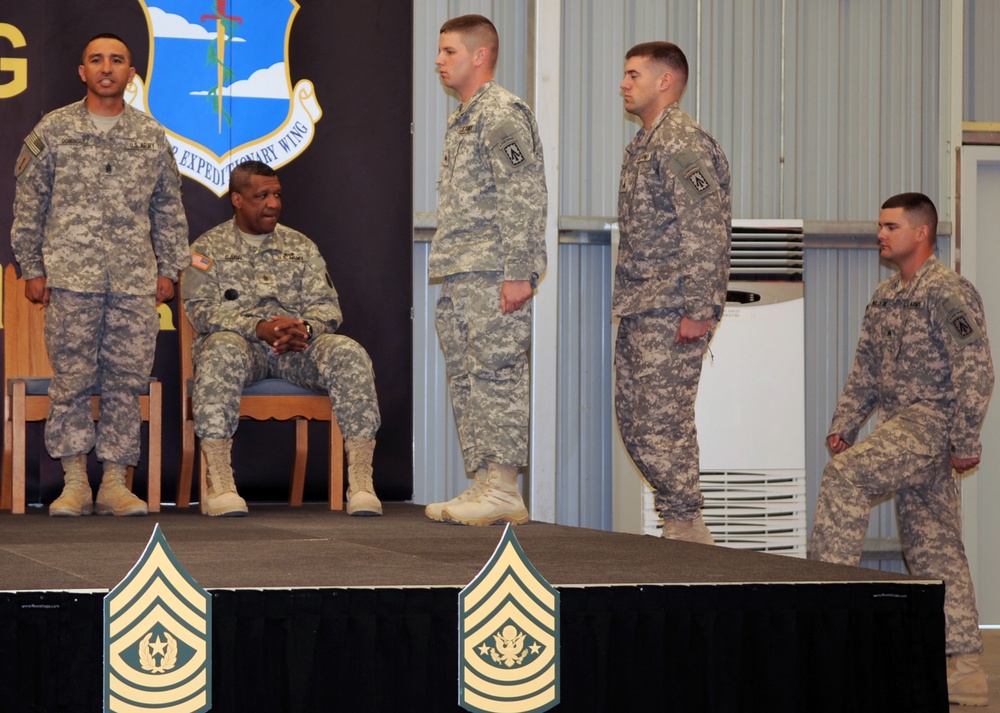 'No Fear' Battalion Holds NCO Induction Ceremony in Southwest Asia