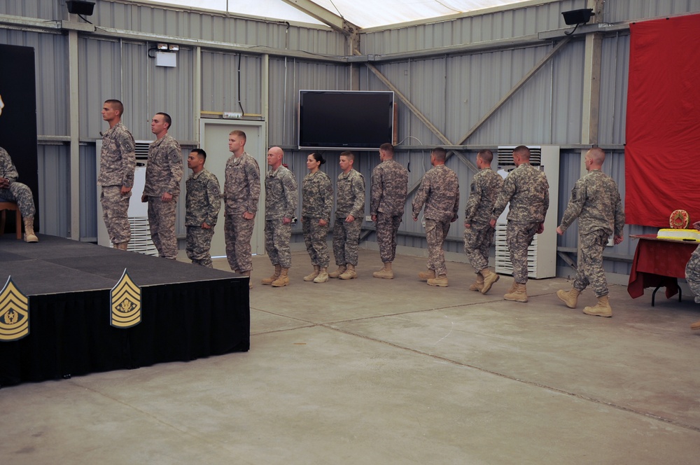 'No Fear' Battalion Holds NCO Induction Ceremony in Southwest Asia