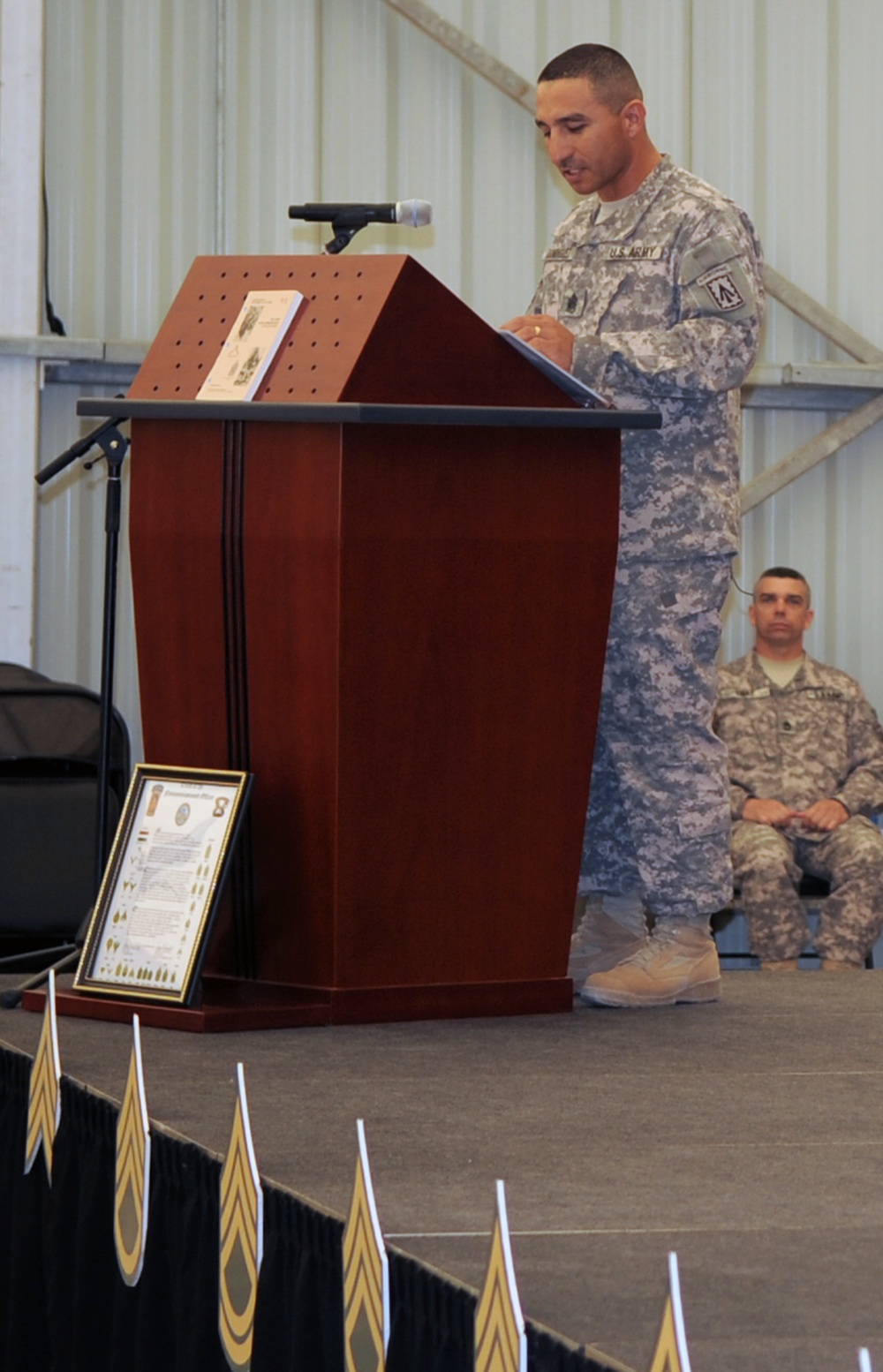 'No Fear' Battalion Holds NCO Induction Ceremony in Southwest Asia