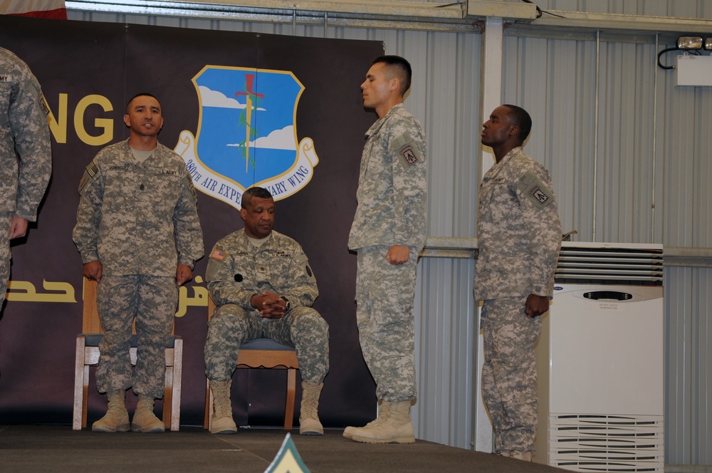 'No Fear' Battalion Holds NCO Induction Ceremony in Southwest Asia