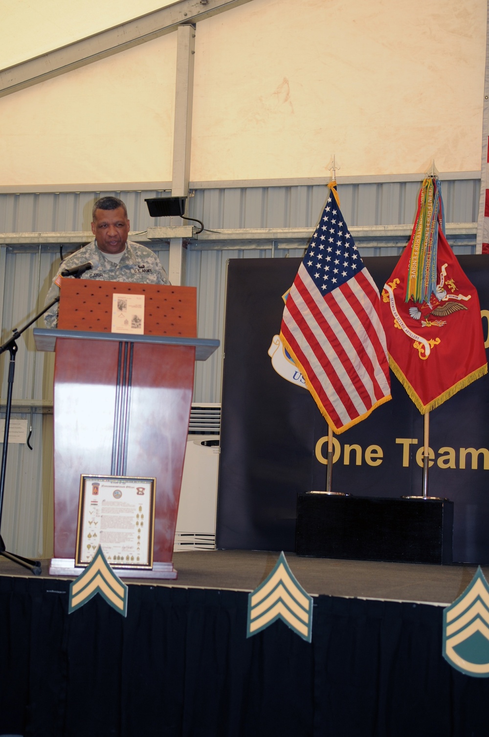 'No Fear' Battalion Holds NCO Induction Ceremony in Southwest Asia