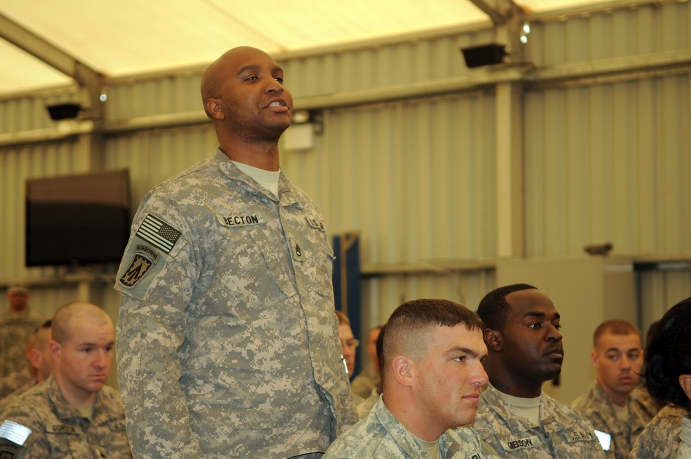 'No Fear' Battalion Holds NCO Induction Ceremony in Southwest Asia