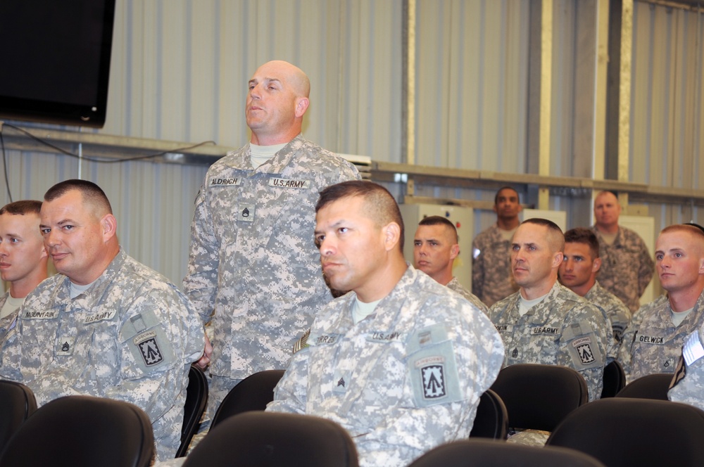 'No Fear' Battalion Holds NCO Induction Ceremony in Southwest Asia