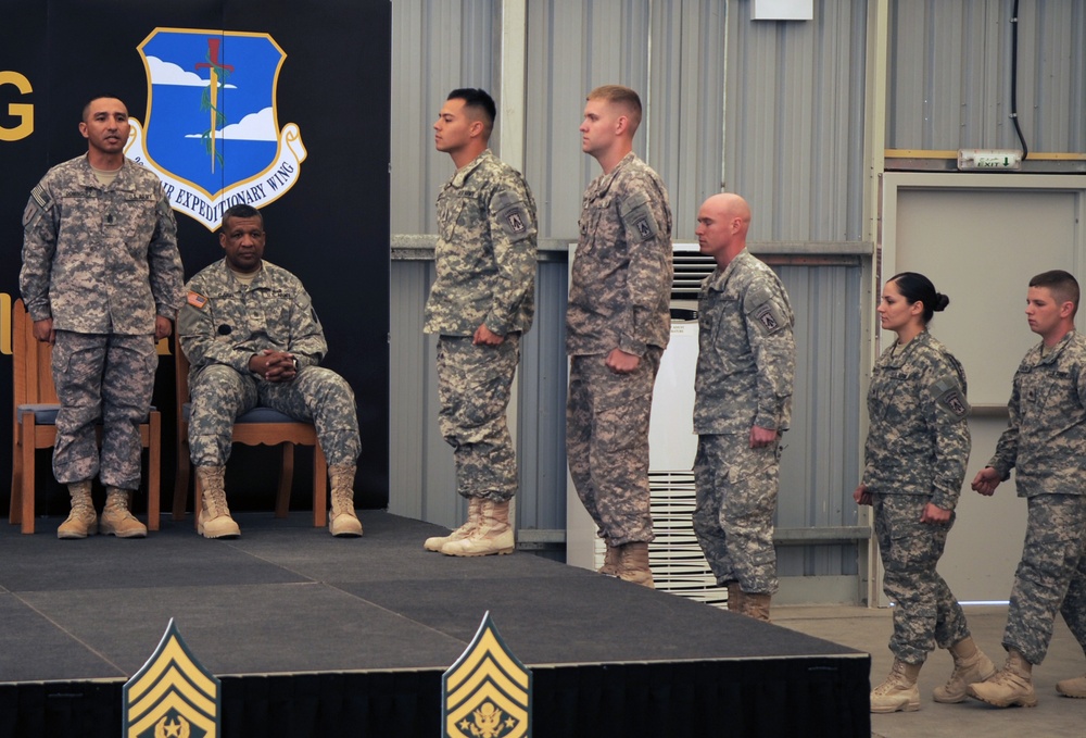 'No Fear' Battalion Holds NCO Induction Ceremony in Southwest Asia