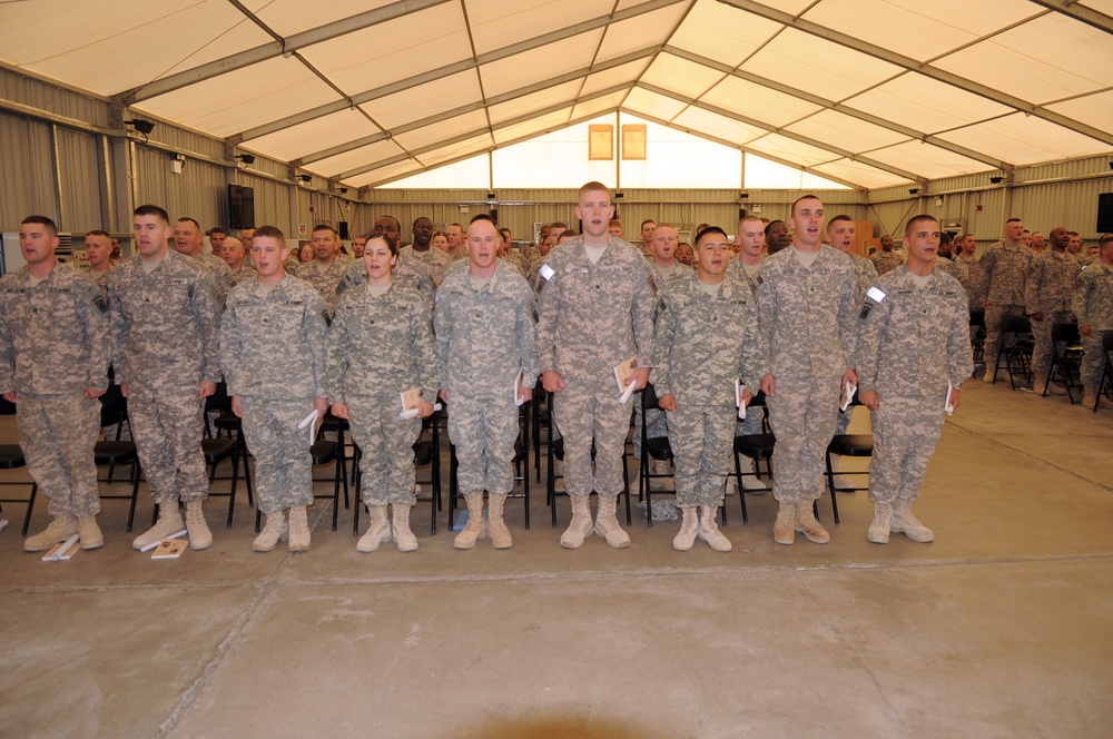 'No Fear' Battalion Holds NCO Induction Ceremony in Southwest Asia