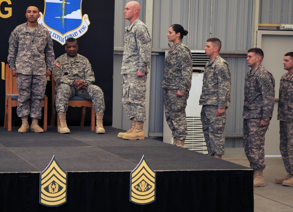 'No Fear' Battalion Holds NCO Induction Ceremony in Southwest Asia