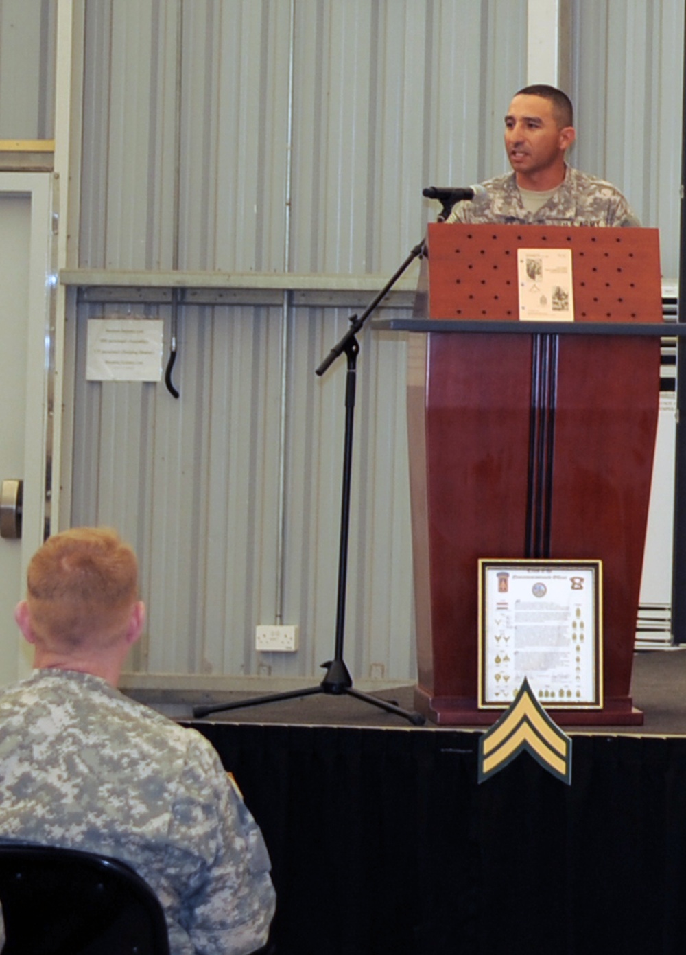 'No Fear' Battalion Holds NCO Induction Ceremony in Southwest Asia