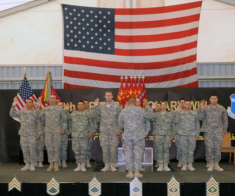 'No Fear' Battalion Holds NCO Induction Ceremony in Southwest Asia